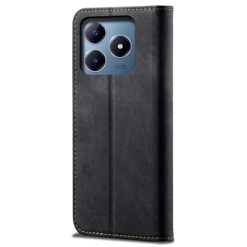 Flip Case Für Realme Note 60x Denim-stoff