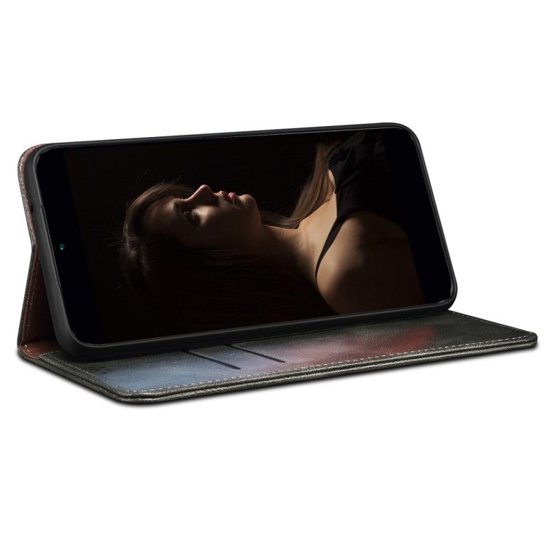 Flip Case Für Realme Note 60x Gewachstes Kunstleder