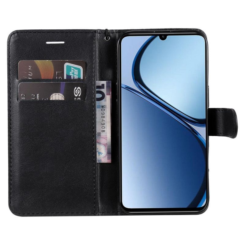 Lederhüllen Für Realme Note 60x Glattes Kunstleder