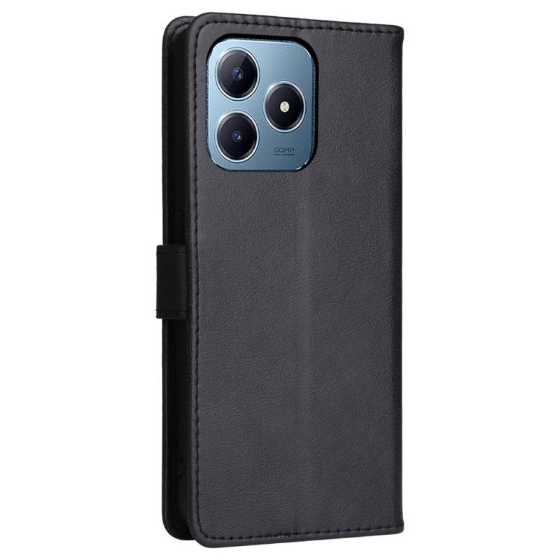 Lederhüllen Für Realme Note 60x Glattes Kunstleder