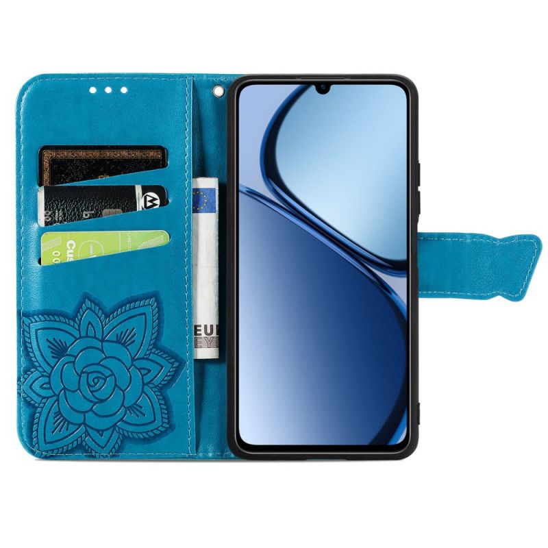Lederhüllen Realme Note 60x Handyhülle Barocker Schmetterling