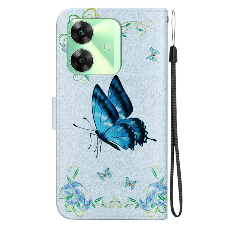 Lederhüllen Realme Note 60x Handyhülle Blaue Landschaft