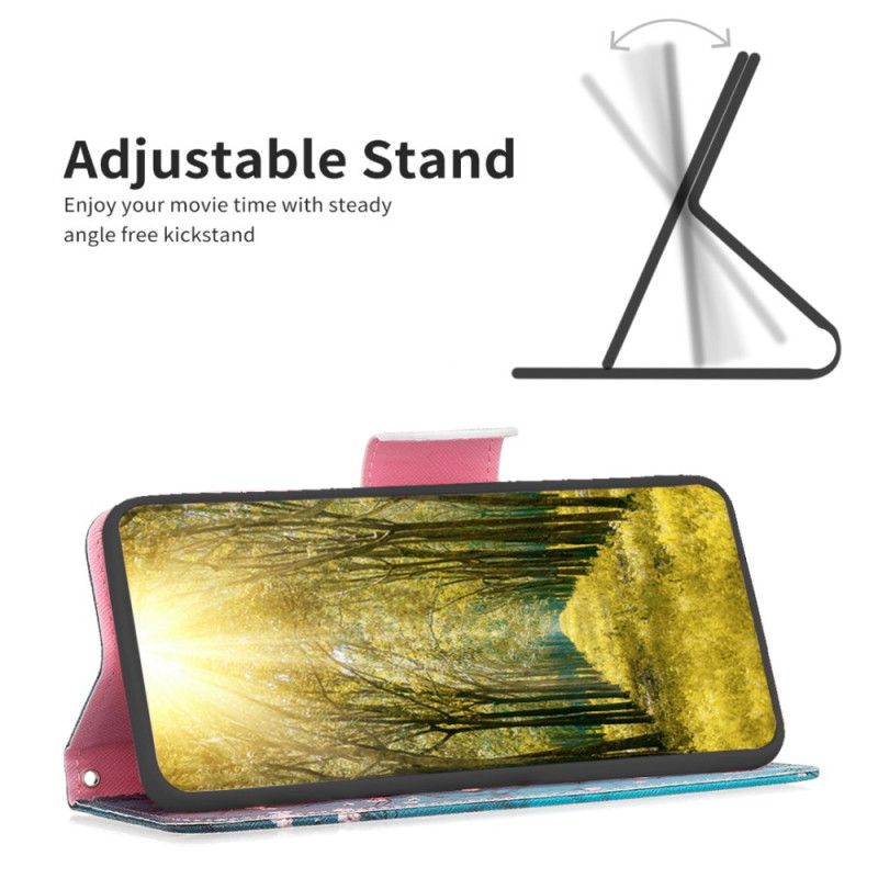 Lederhüllen Realme Note 60x Handyhülle Pflaumenblüten