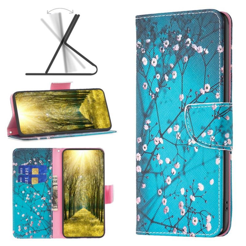 Lederhüllen Realme Note 60x Handyhülle Pflaumenblüten