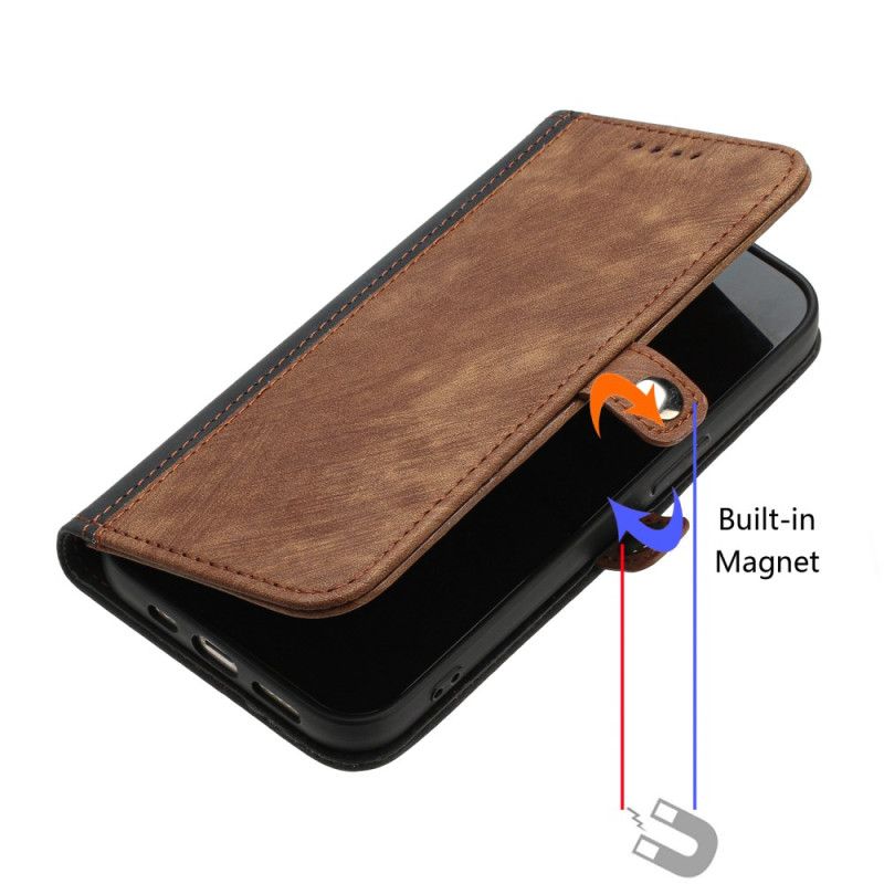 Lederhüllen Realme Note 60x Zweifarbige Wildlederoptik