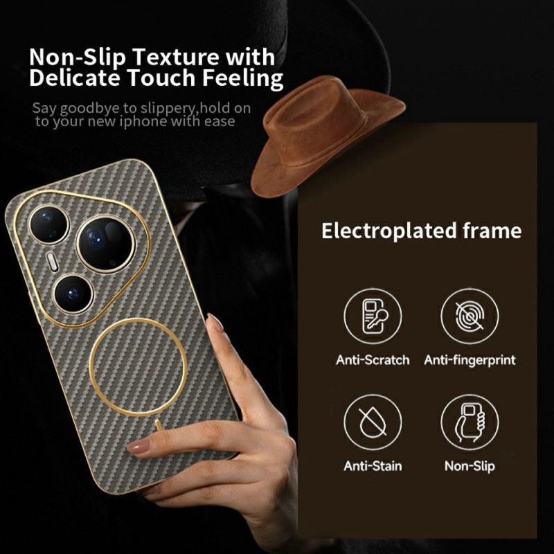 Hülle Huawei Pura 80 Ultra Handyhülle Carbonfaser-textur