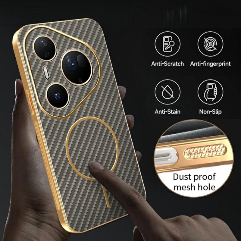 Hülle Huawei Pura 80 Ultra Handyhülle Carbonfaser-textur
