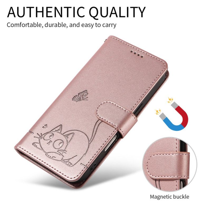 Lederhüllen Für Huawei Pura 80 Ultra Katze Und Grafik