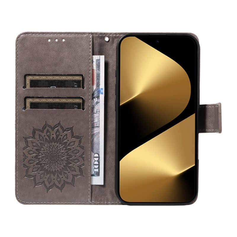 Lederhüllen Huawei Pura 80 Ultra Handyhülle Sonnenblumenmuster