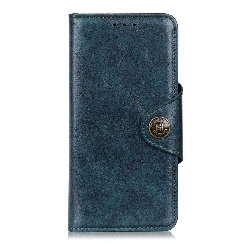 Flip Case Für Xiaomi Redmi Note 11 Pro / 11 Pro 5G Khazneh-knopf Aus Lacklederimitat