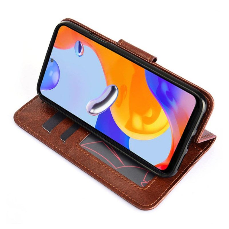 Flip Case Für Xiaomi Redmi Note 11 Pro / 11 Pro 5G Retro-kunstleder