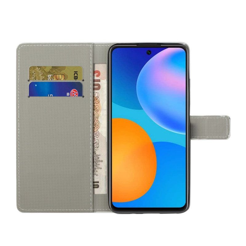 Flip Case Für Xiaomi Redmi Note 11 Pro / 11 Pro 5G Schlafende Eule