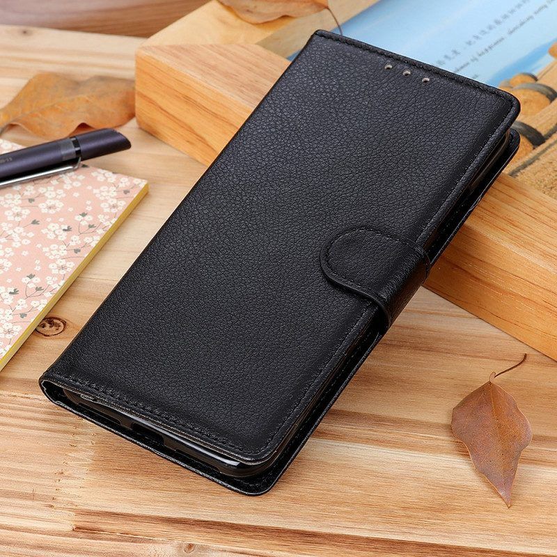 Flip Case Für Xiaomi Redmi Note 11 Pro / 11 Pro 5G Traditionelles Litschi-kunstleder