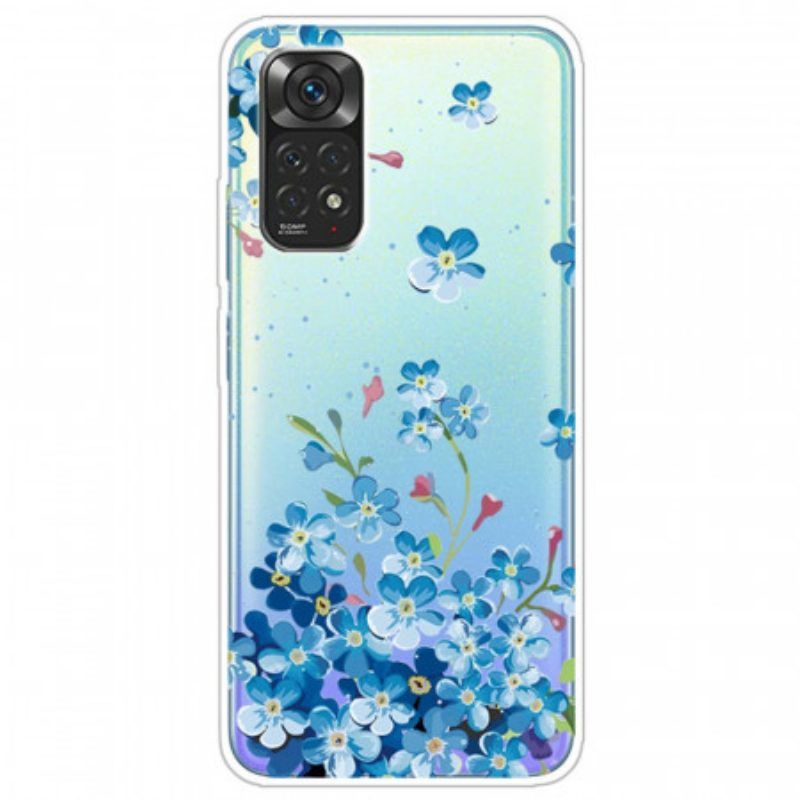 Hülle Für Xiaomi Redmi Note 11 Pro / 11 Pro 5G Strauß Blauer Blumen