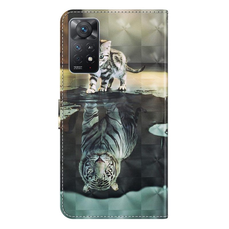 Lederhüllen Für Xiaomi Redmi Note 11 Pro / 11 Pro 5G Ernest Der Tiger
