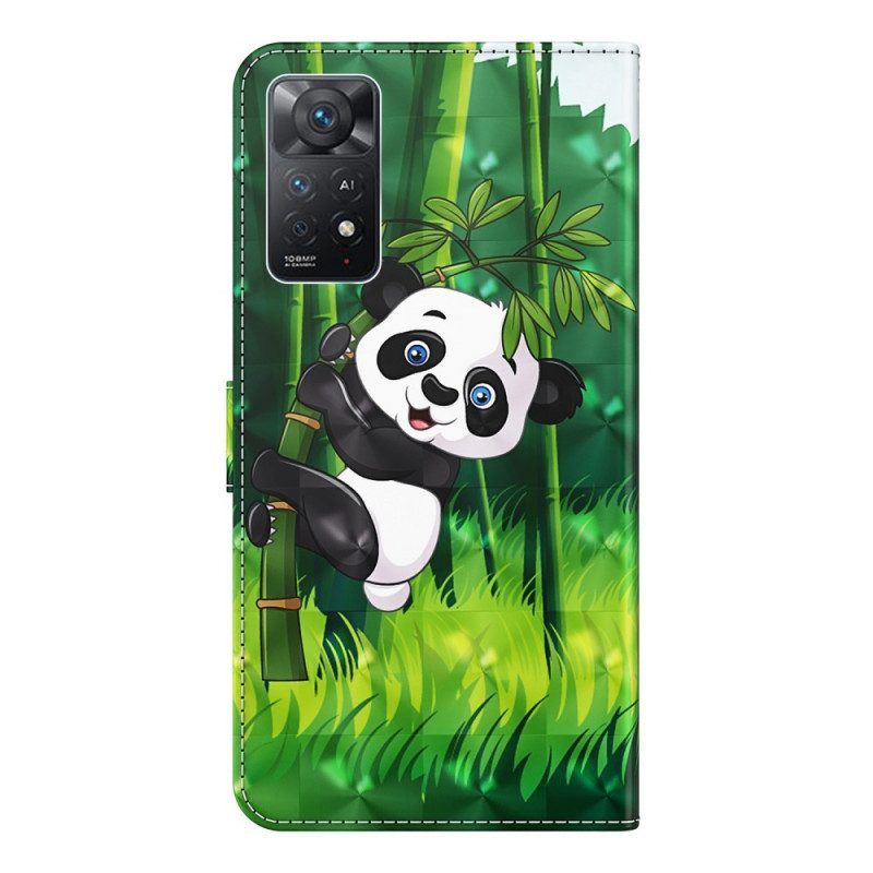 Lederhüllen Für Xiaomi Redmi Note 11 Pro / 11 Pro 5G Panda Und Bambus