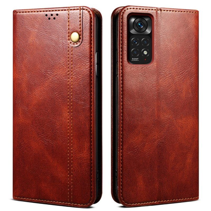 Schutzhülle Für Xiaomi Redmi Note 11 Pro / 11 Pro 5G Flip Case Gewachstes Kunstleder