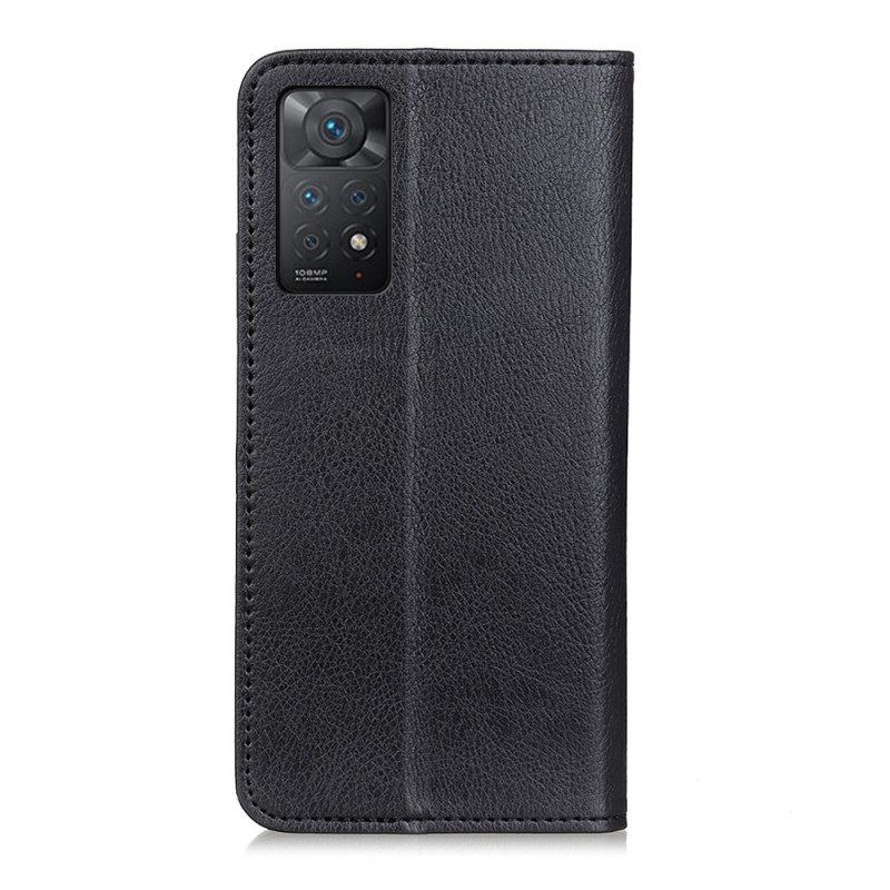 Schutzhülle Für Xiaomi Redmi Note 11 Pro / 11 Pro 5G Flip Case Litschi-spaltleder