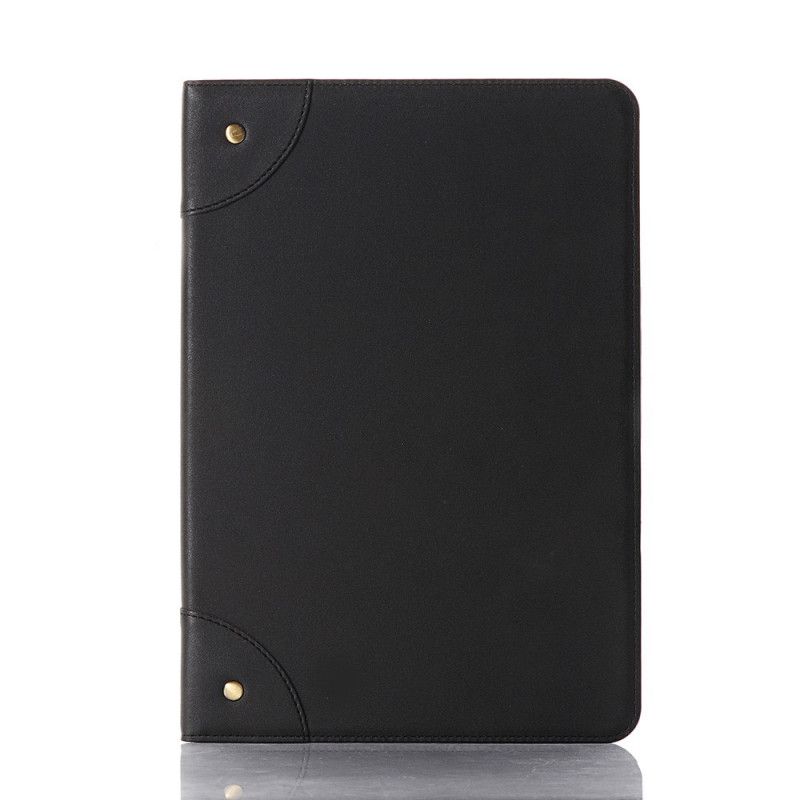 Case Samsung Galaxy Tab S7 Plus Schwarz Vintage Kunstledernieten