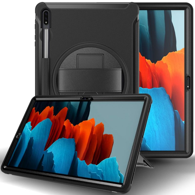 Hülle Samsung Galaxy Tab S7 Plus Schwarz Multifunktionales Geschäft