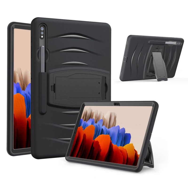 Hülle Samsung Galaxy Tab S7 Plus Schwarz Stoßstangenschutz Mit Unterstützung