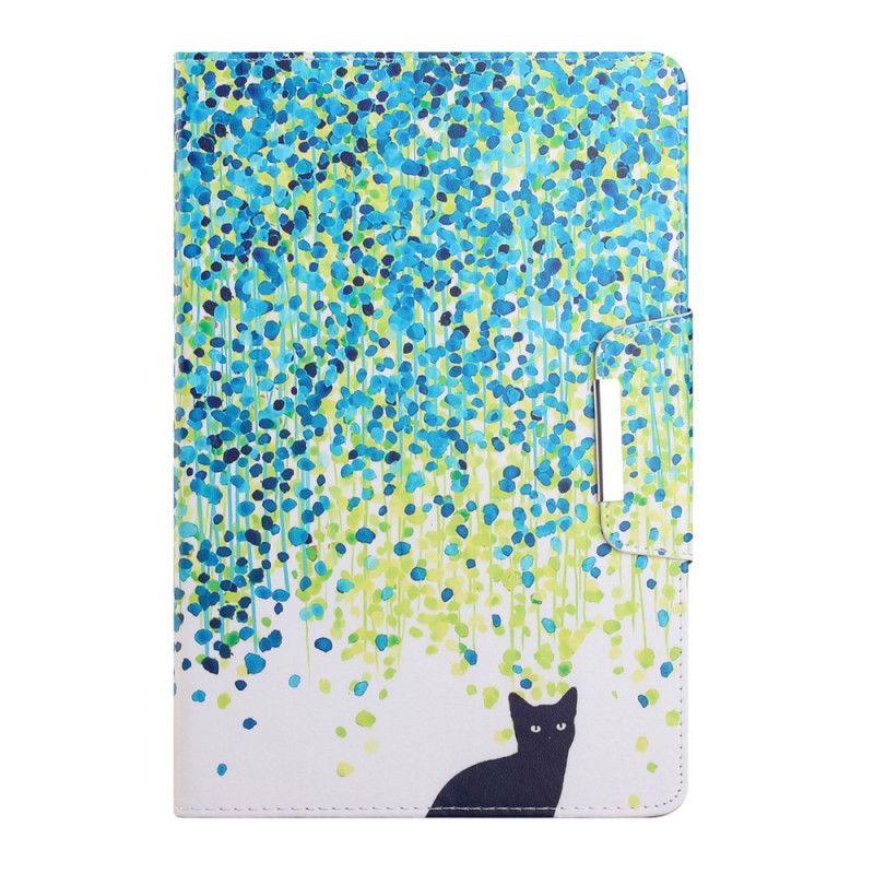 Kunstlederbezug Samsung Galaxy Tab S7 Plus Schwarze Katze