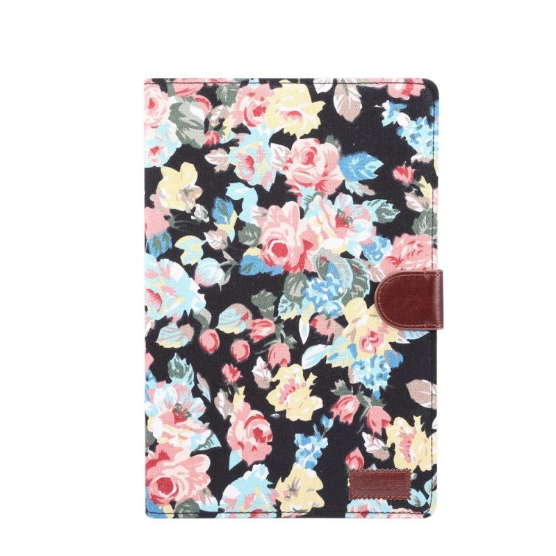 Lederhüllen Samsung Galaxy Tab S7 Plus Schwarz Freiheitsblumen