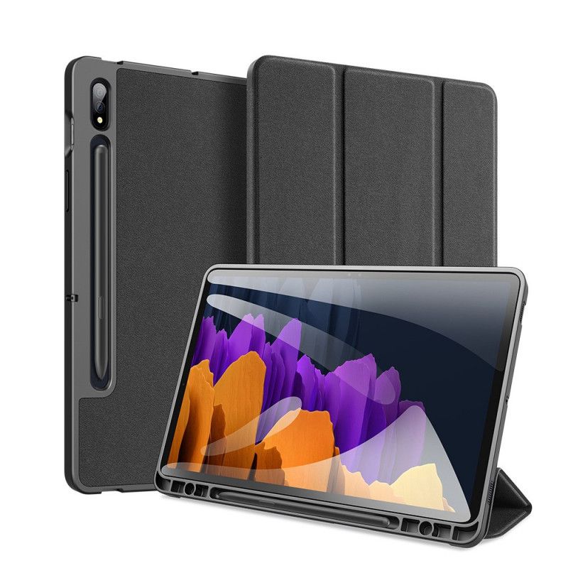 Smart Case Samsung Galaxy Tab S7 Plus Schwarz Domo Serie Dux-Ducis