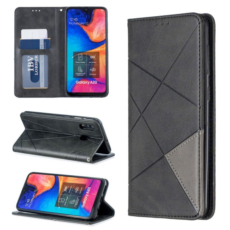 Flip Case Samsung Galaxy A30 Schwarz Künstlerstil