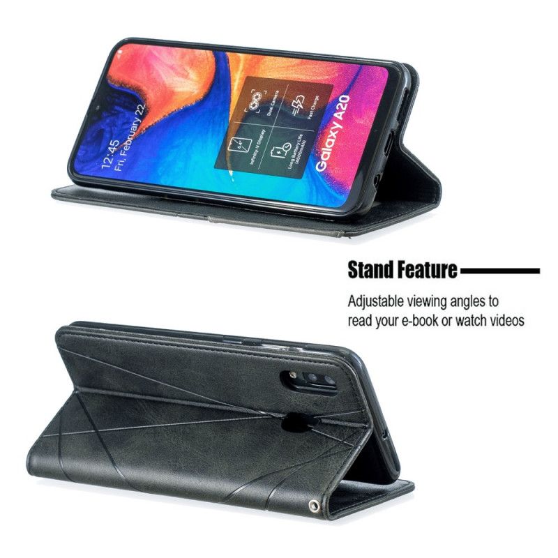 Flip Case Samsung Galaxy A30 Schwarz Künstlerstil