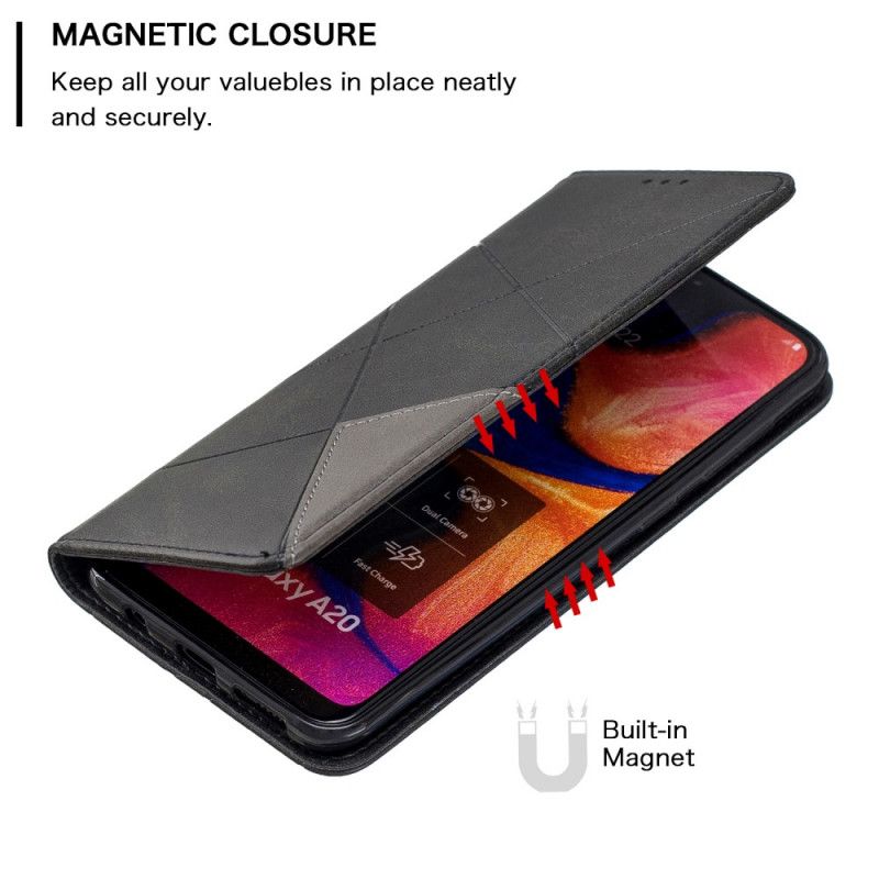 Flip Case Samsung Galaxy A30 Schwarz Künstlerstil