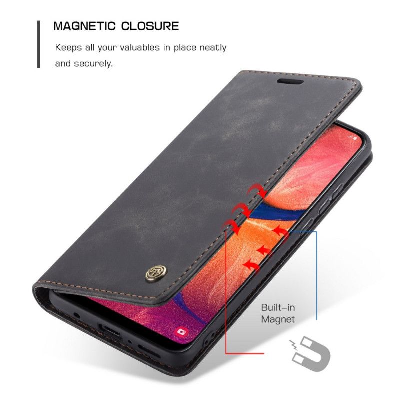 Flip Case Samsung Galaxy A30 Schwarz Ledertasche