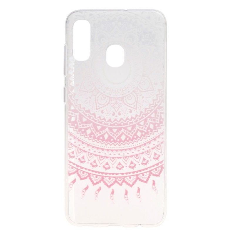 Hülle Samsung Galaxy A30 Rose Transparentes Buntes Mandala