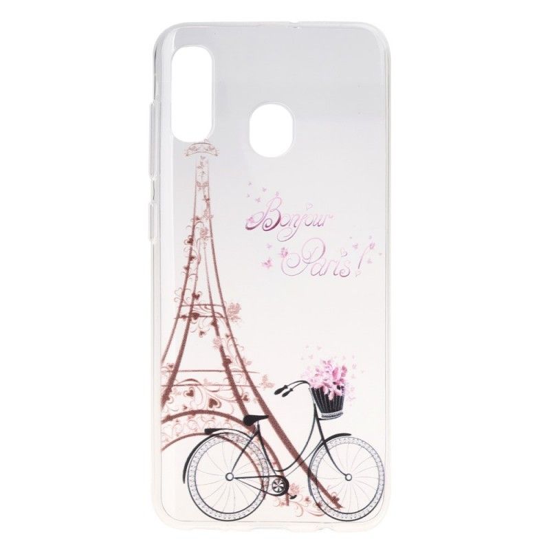 Hülle Samsung Galaxy A30 Transparent Hallo Paris