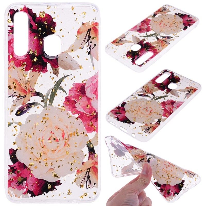 Hülle Samsung Galaxy A30 Transparente Schöne Blumensträuße