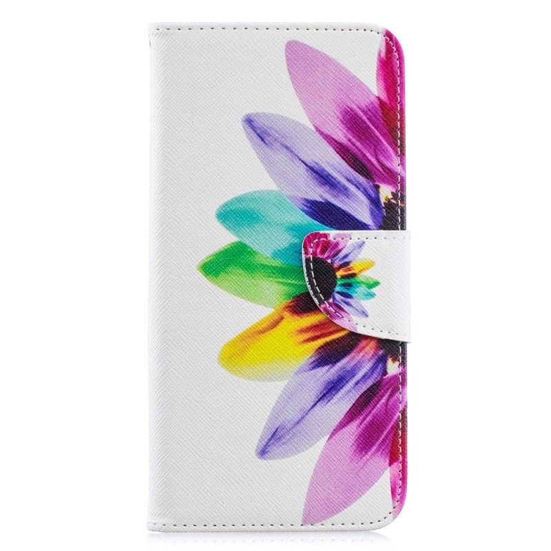 Lederhüllen Samsung Galaxy A30 Handyhülle Aquarellblume