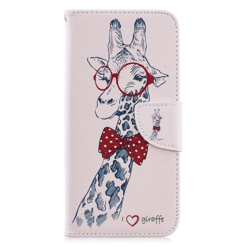 Lederhüllen Samsung Galaxy A30 Handyhülle Nerd-Giraffe