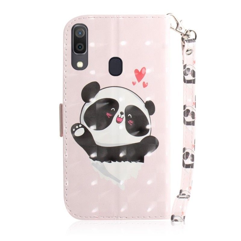 Lederhüllen Samsung Galaxy A30 Panda Liebe Mit Tanga