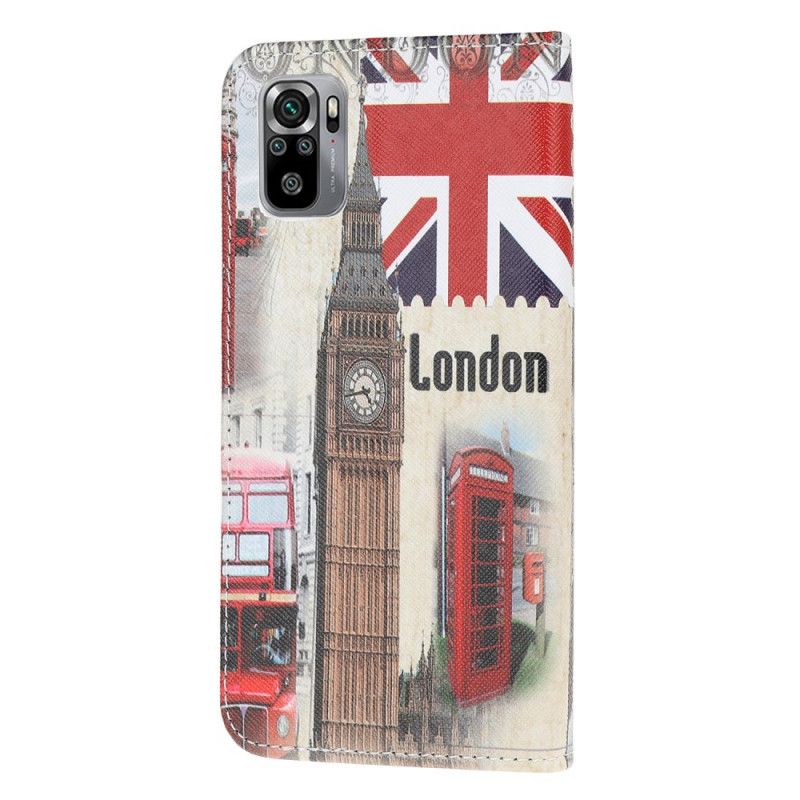 Lederhüllen Xiaomi Redmi Note 10 / Note 10S Handyhülle Londoner Leben