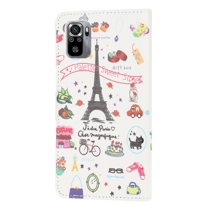 Lederhüllen Xiaomi Redmi Note 10 / Note 10S Ich Liebe Paris
