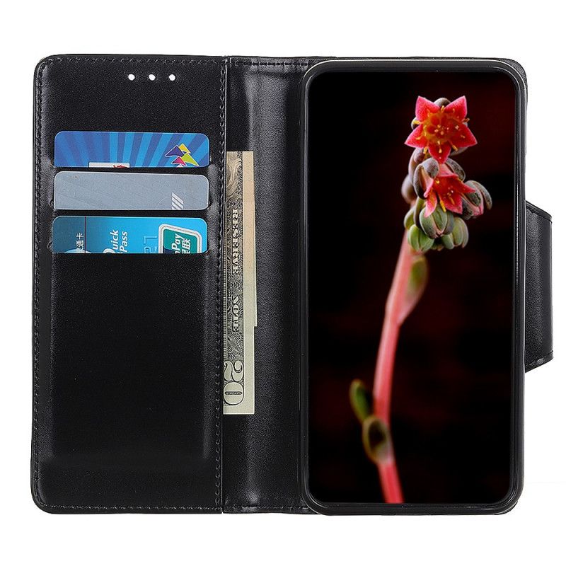 Lederhüllen Xiaomi Redmi Note 10 / Note 10S Schwarz Eleganzverschluss Aus Kunstleder
