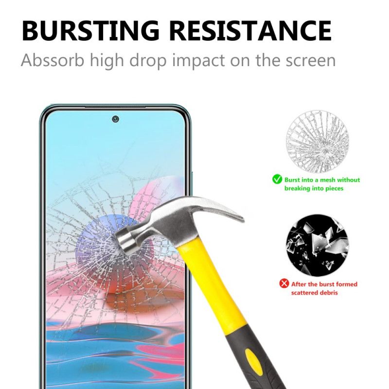 Schutz Aus Gehärtetem Glas Für Den Xiaomi Redmi Note 10 / Note 10S Bildschirm