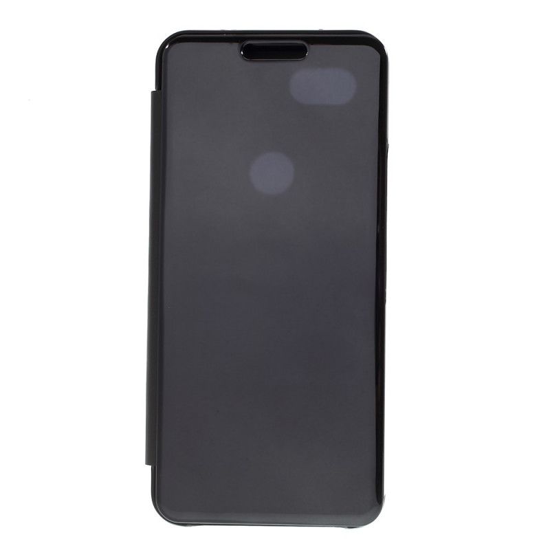 Ansichtsabdeckung Google Pixel 3A Schwarz Spiegel Und Ledereffekt