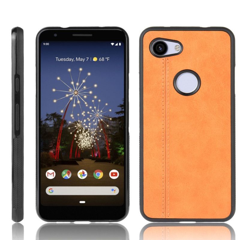 Hülle Google Pixel 3A Schwarz Ledernähte