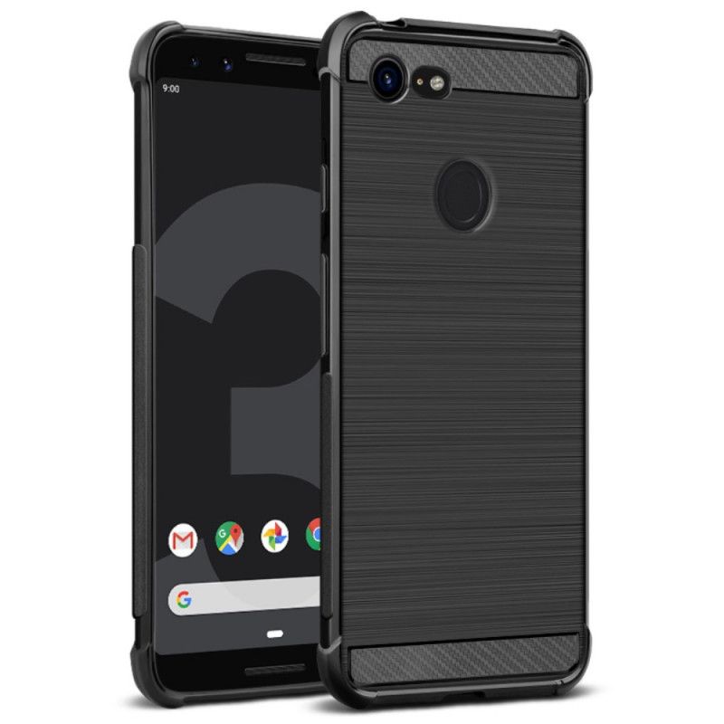 Hülle Google Pixel 3 Handyhülle Imak Gebürstete Kohlefaser