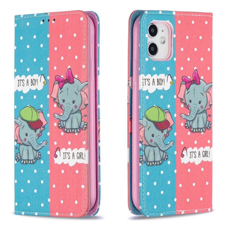 Flip Case iPhone 11 Handyhülle Elefantenbaby