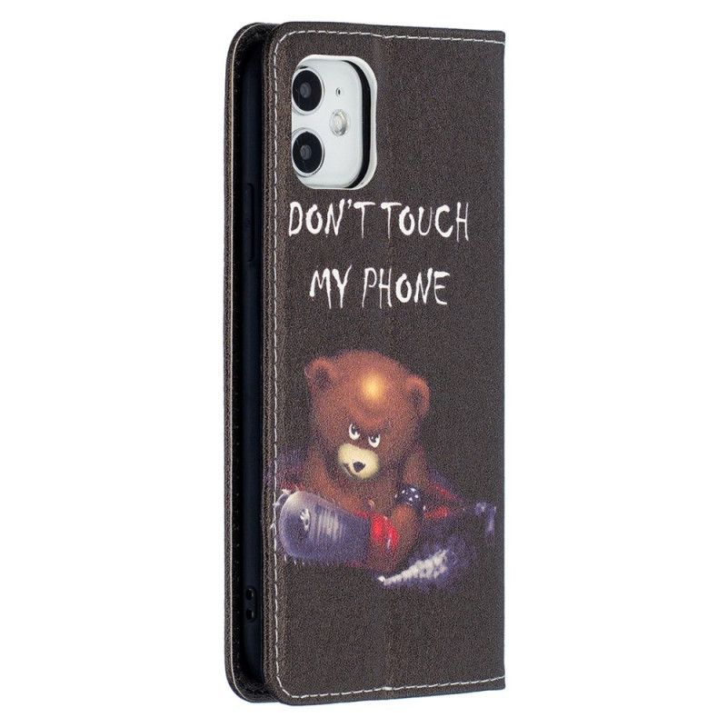 Flip Case iPhone 11 Handyhülle Gefährlicher Bär