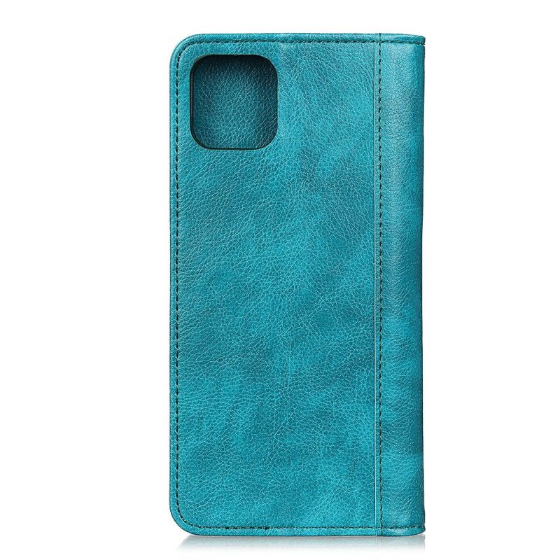 Flip Case iPhone 11 Schwarz Farbige Spaltlederversion