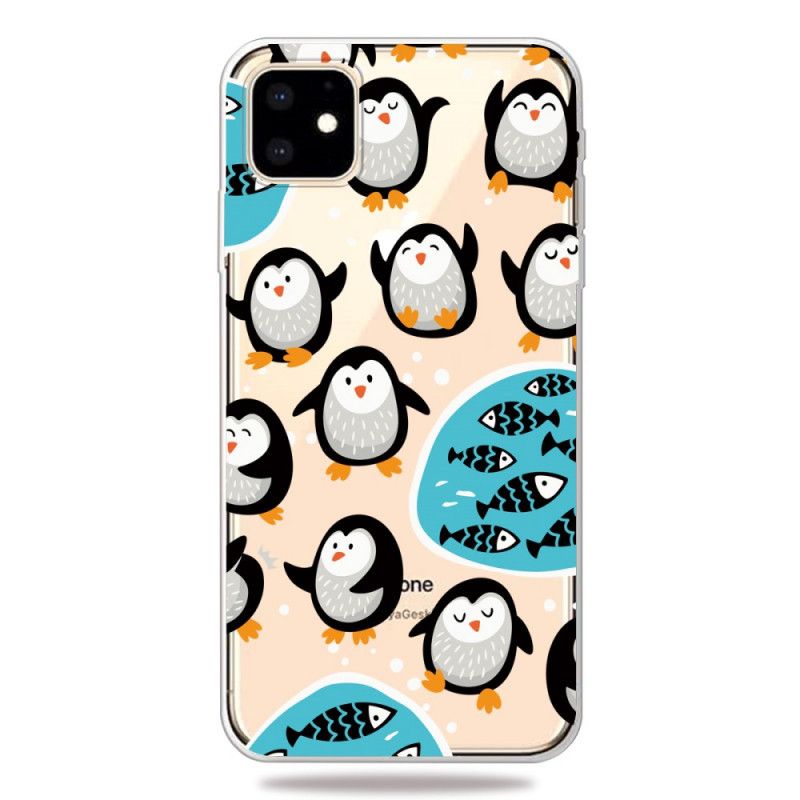 Hülle Für iPhone 11 Pinguine Und Fische
