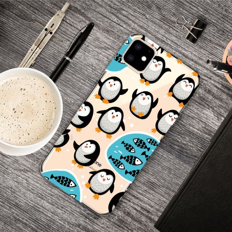 Hülle Für iPhone 11 Pinguine Und Fische